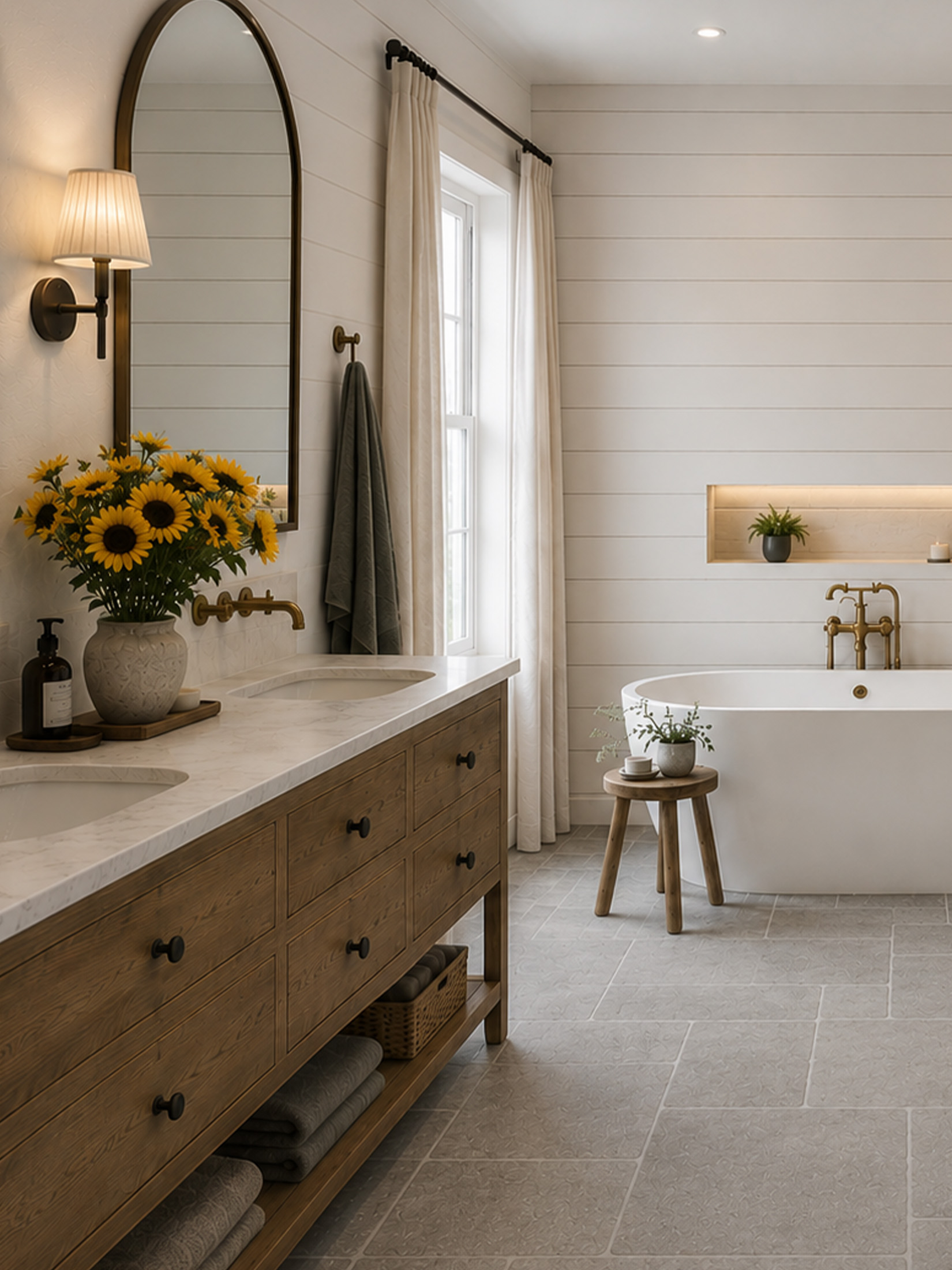 costa nova white gloss tile bathroom