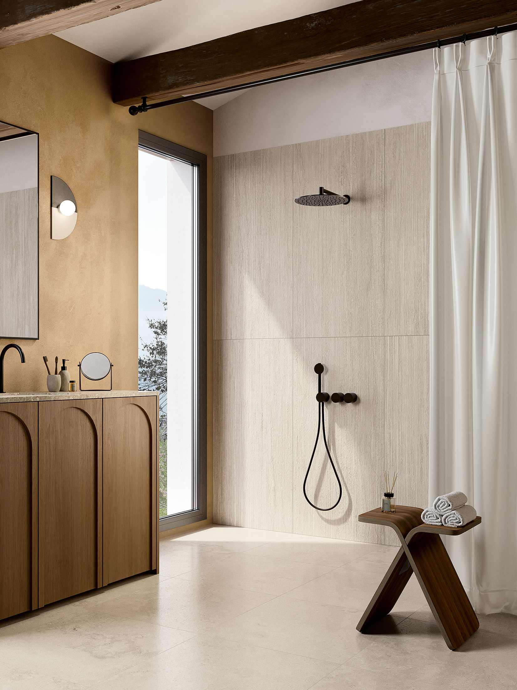 costa nova white gloss tile bathroom