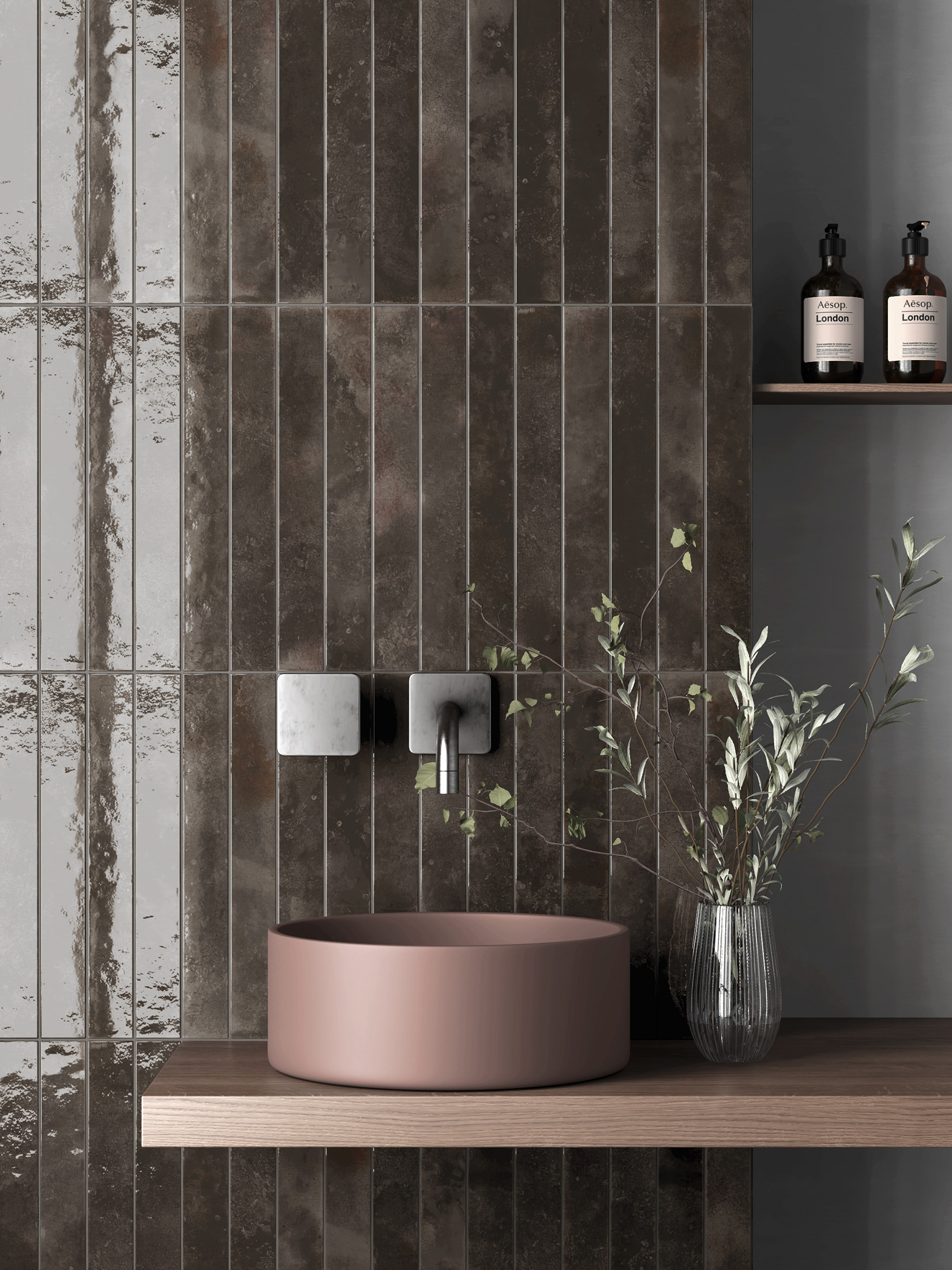 costa nova white gloss tile bathroom