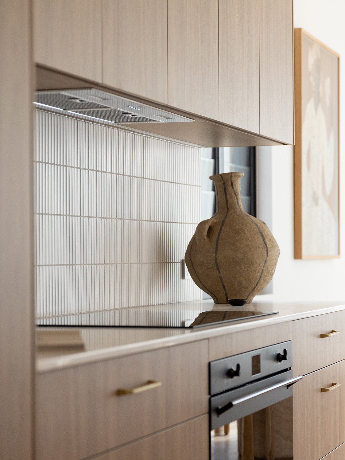 matte white kitkat mosaics kitchen splashback