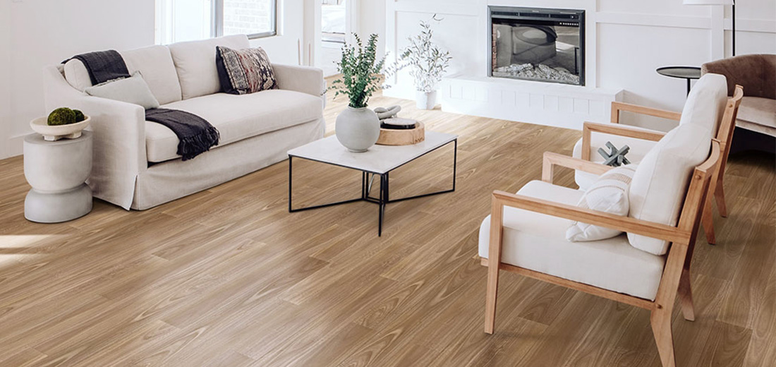 Laminate flooring in a bedroom