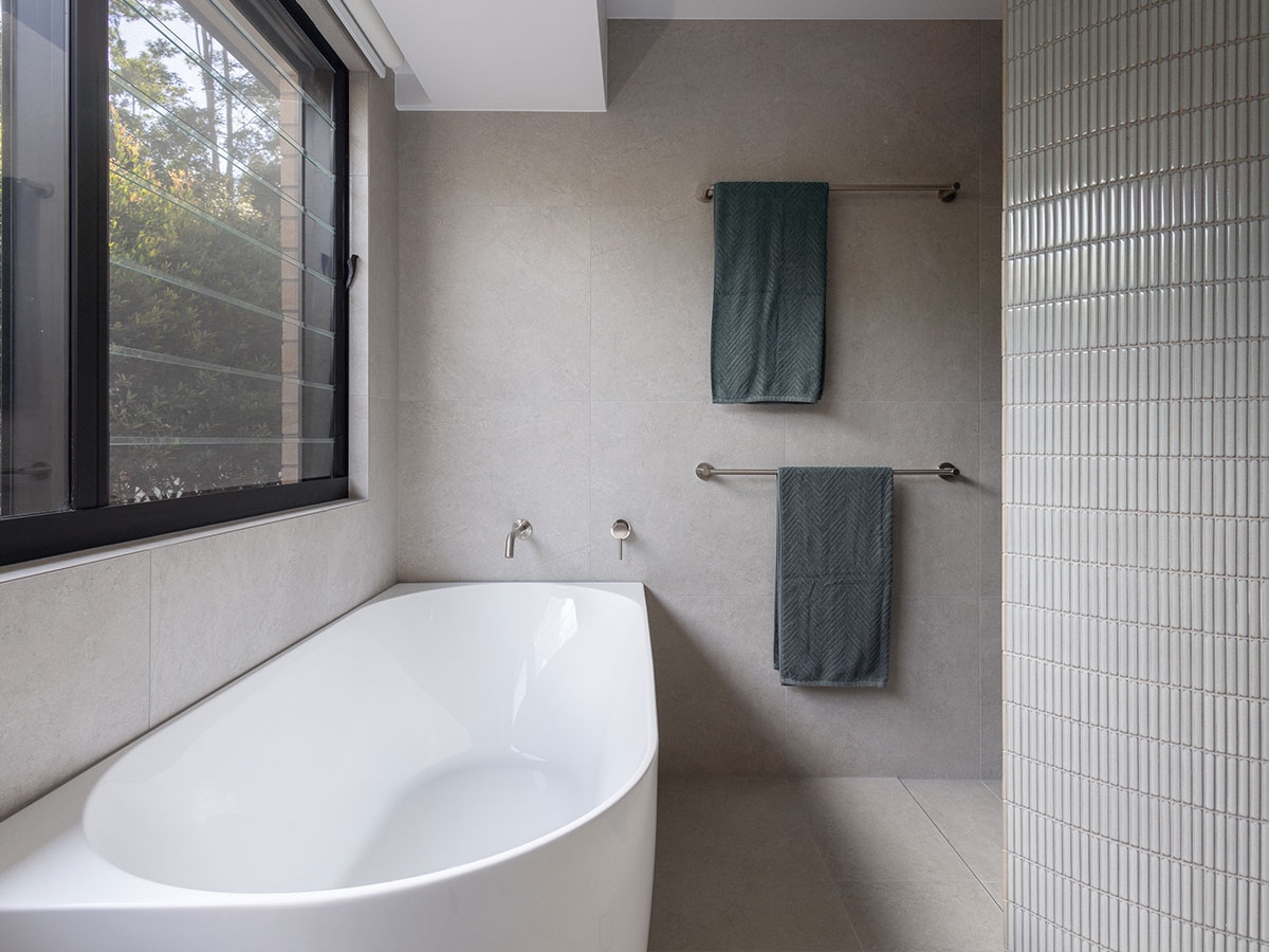 Ceramic wall tiles in a bathroom