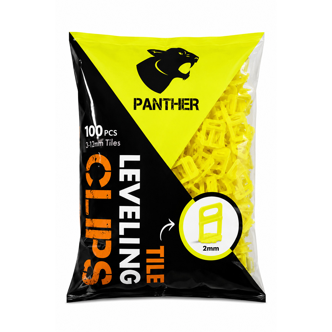 Panther Levelling System 2mm Base Clips 500 pce Bag