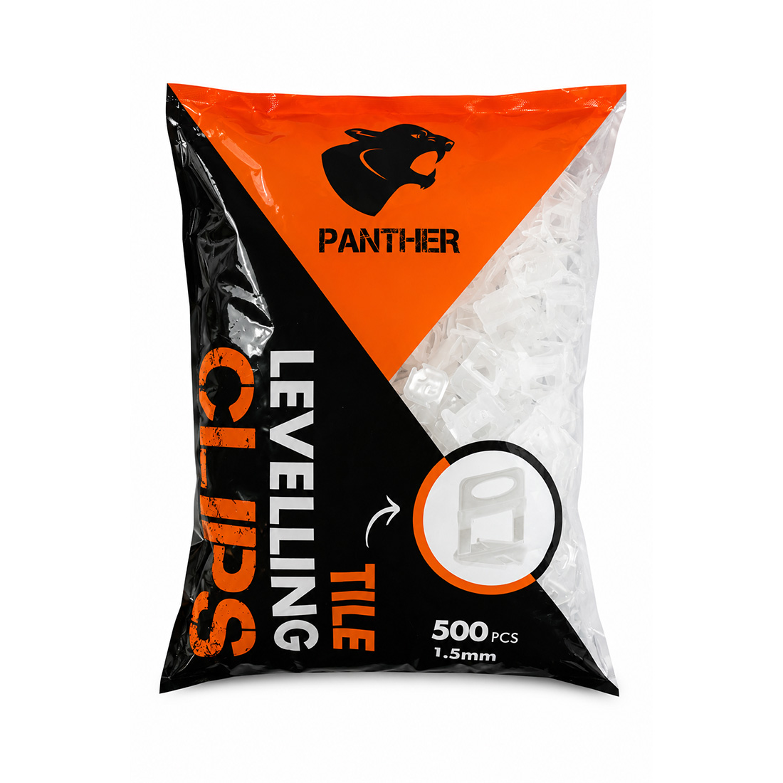 Panther Levelling System 1.5 mm Base Clips 500pce Bag