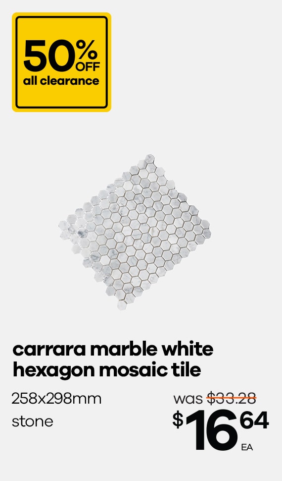 Carrara Marble White Hexagon Honed Mosaic Tile