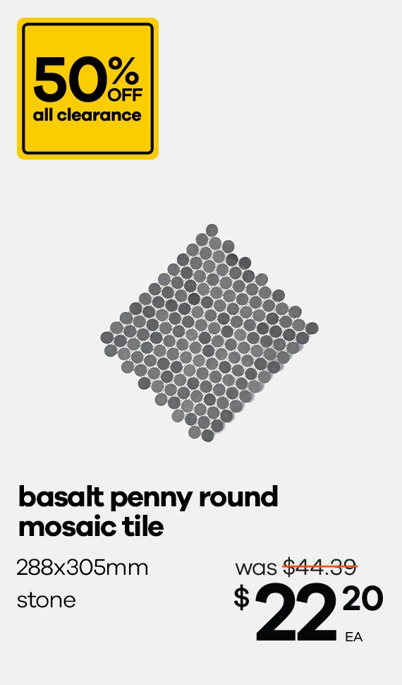 Basalt Penny Round Mosaic Tile