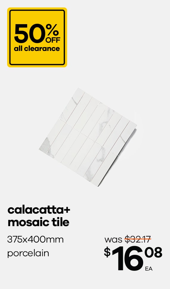 Calacatta + Mosaic Tile