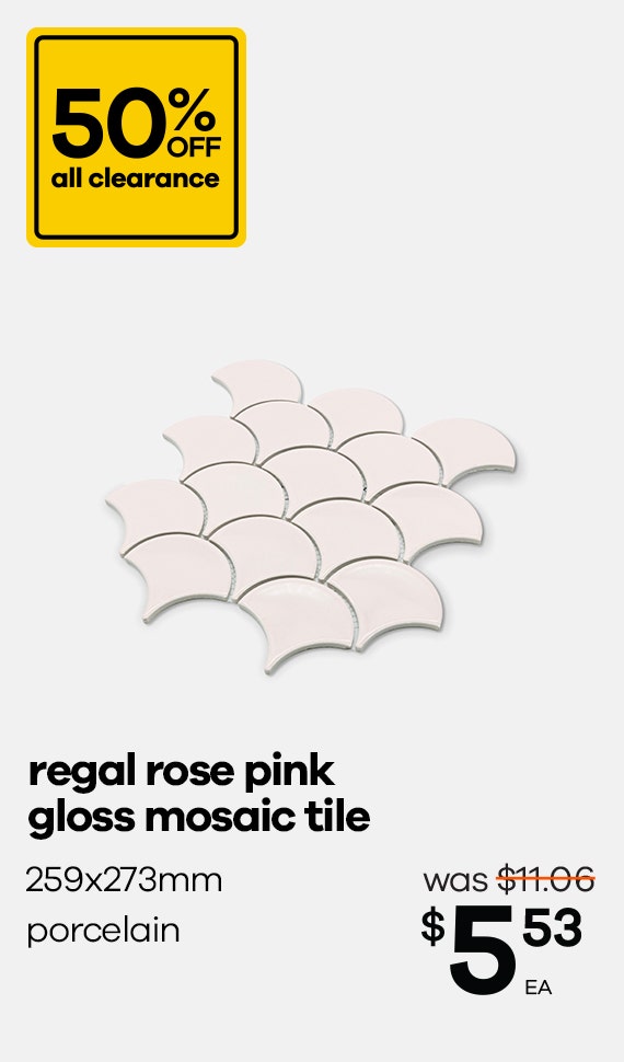 Regal Rose Pink Gloss Mosaic