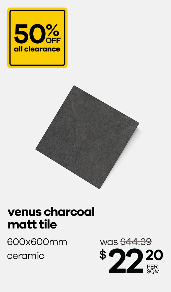 Venus Charcoal Matt Tile