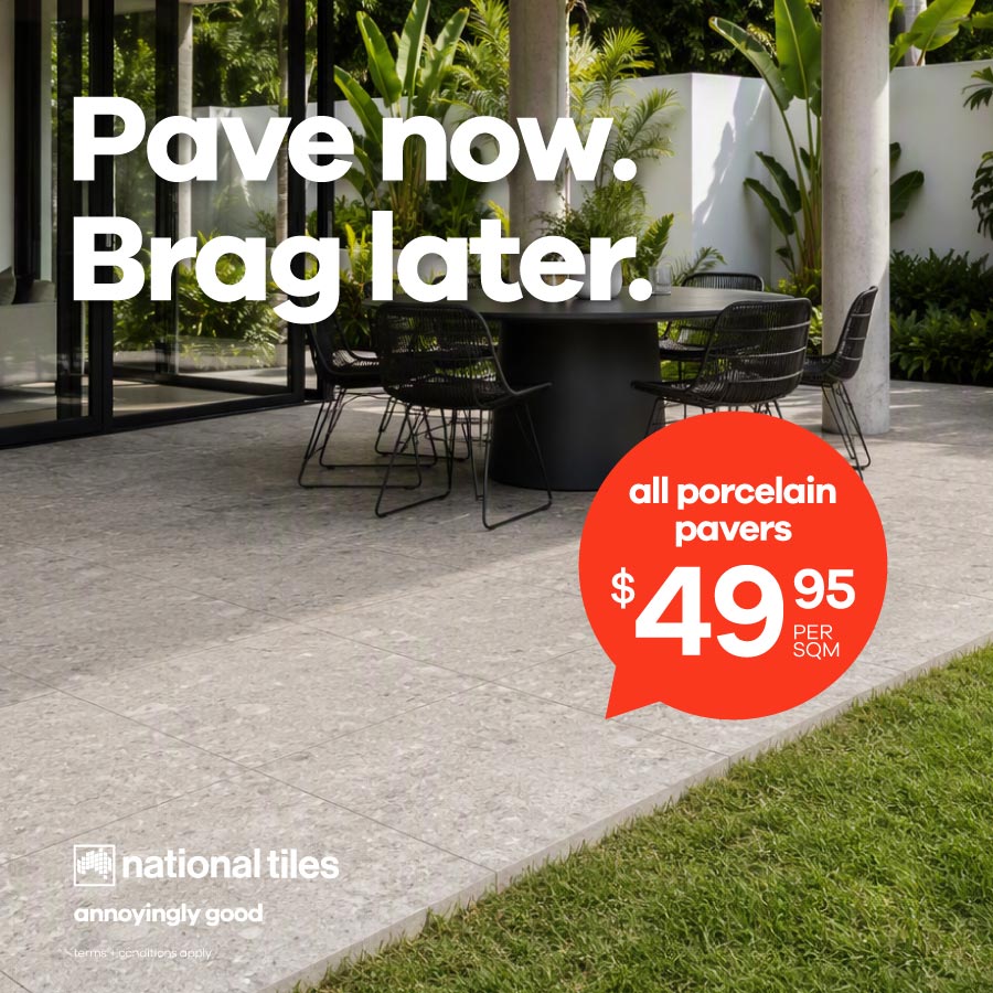 porcelain pavers $49.95 per sqm